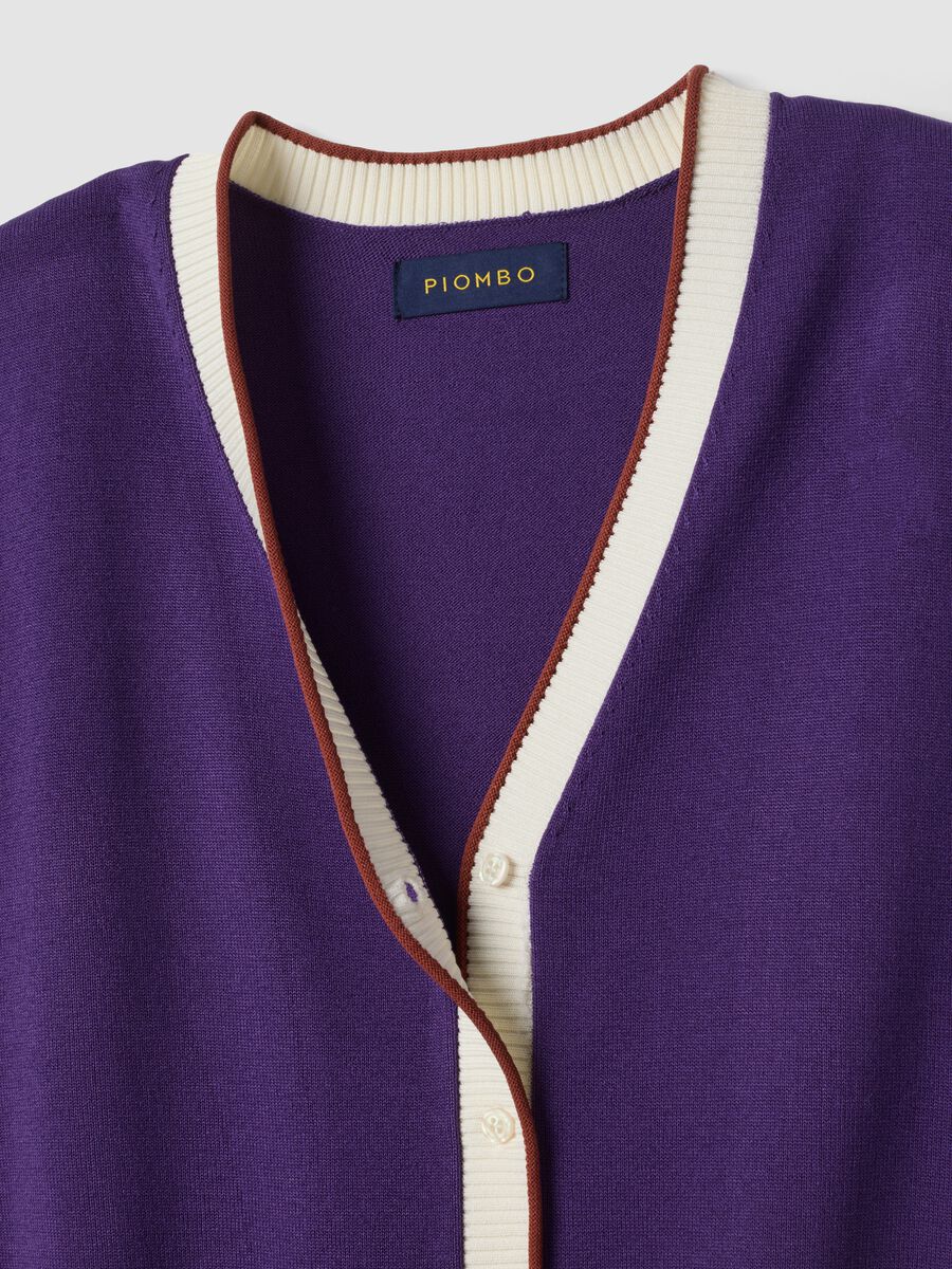 Purple viscose-blend vest in plain knit_5