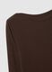 Brown stretch viscose T-shirt regular fit_5