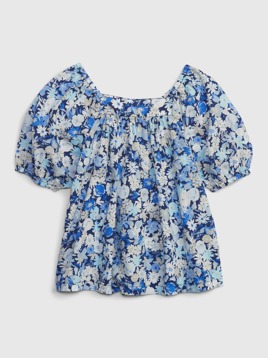 Cotton blouse with floral pattern_0