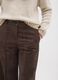 Brown regular fit corduroy trousers_3