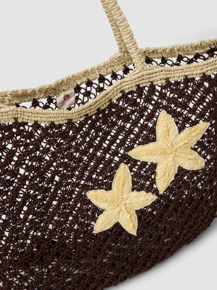 Multicolour open-weave jute-blend beach bag_1