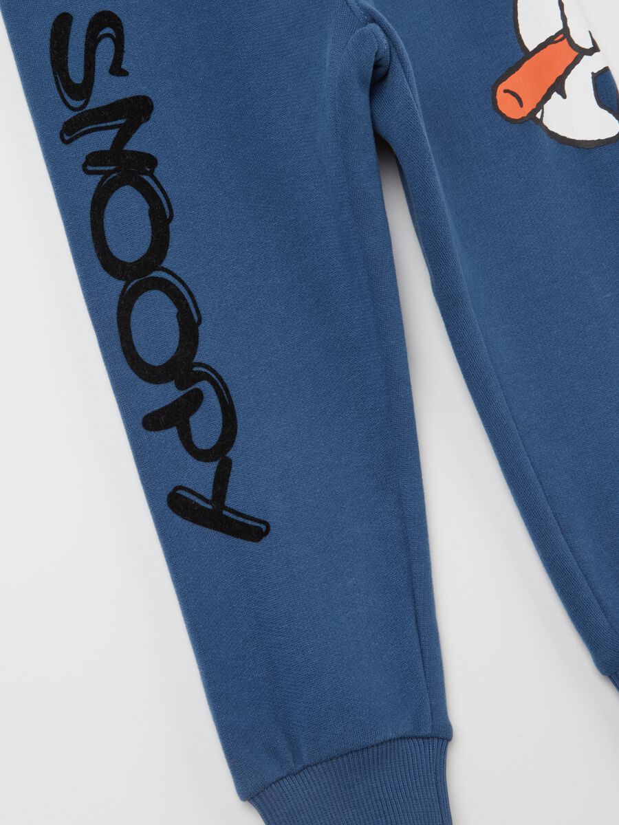 Joggers with drawstring and Snoopy print_3