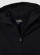 Girl's black pure cotton regular fit hoodie with zip_2