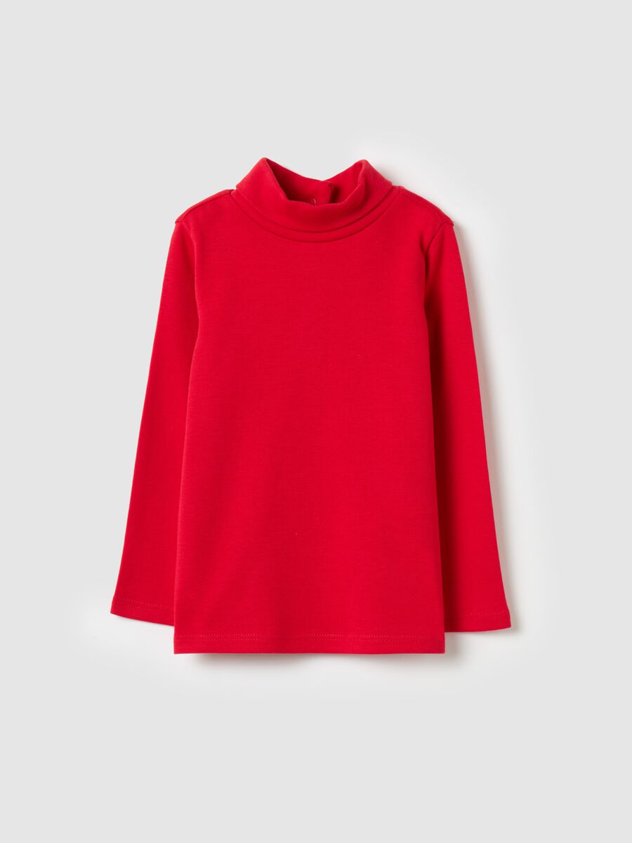 Long-sleeved T-shirt with high neck_0