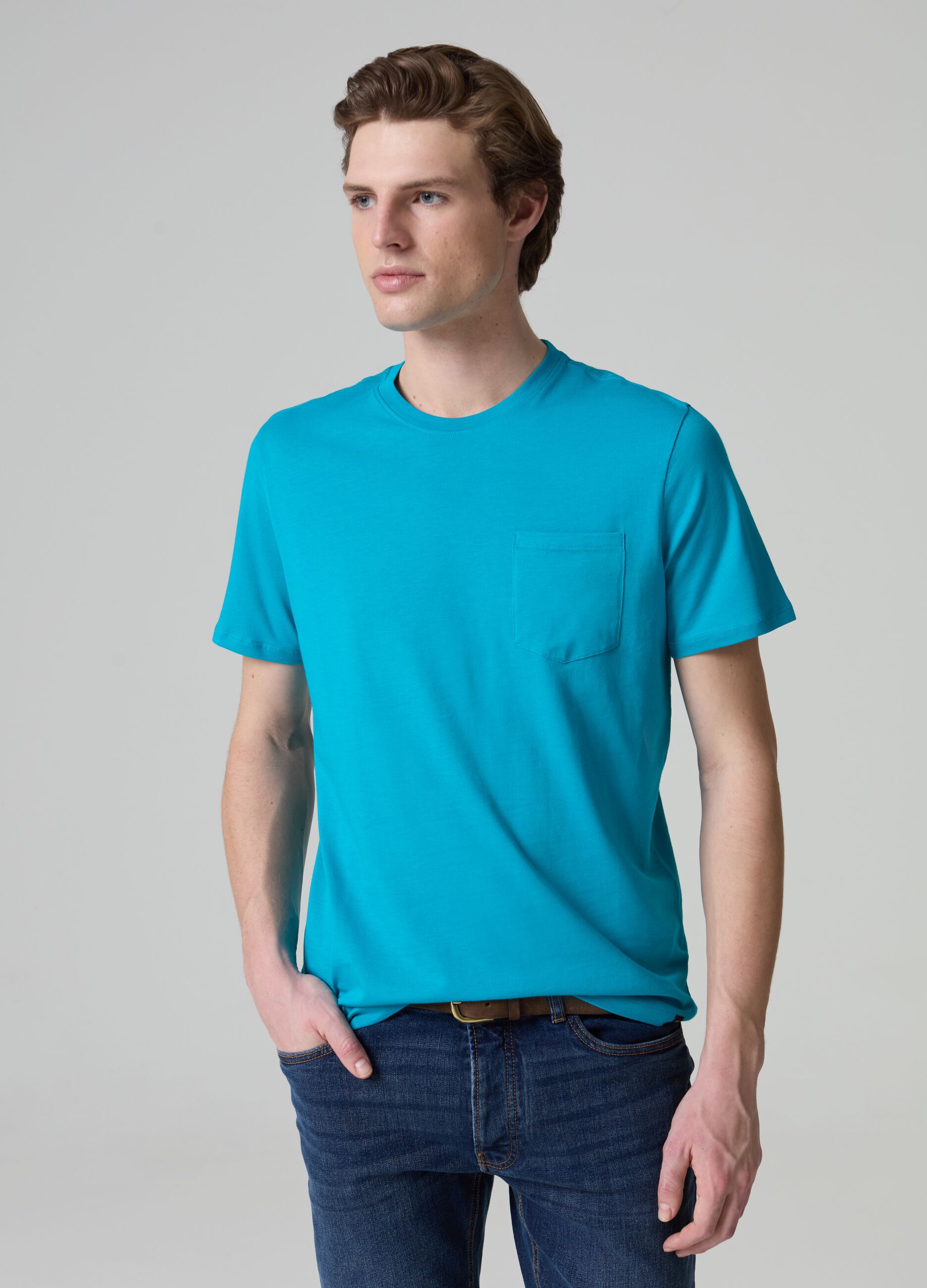 Ovs T-shirt in cotone Supima con tasca