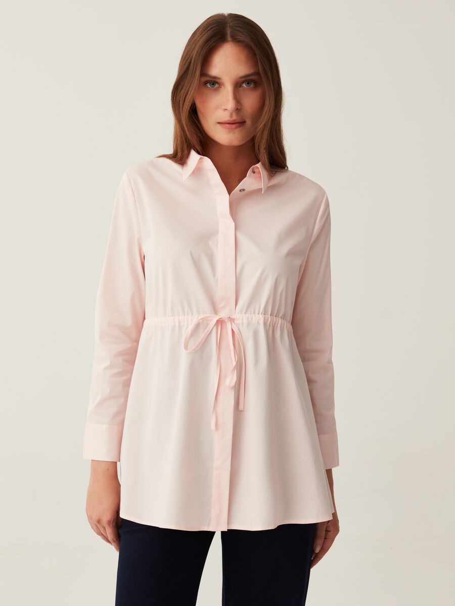 Camicia premaman in popeline stretch_1