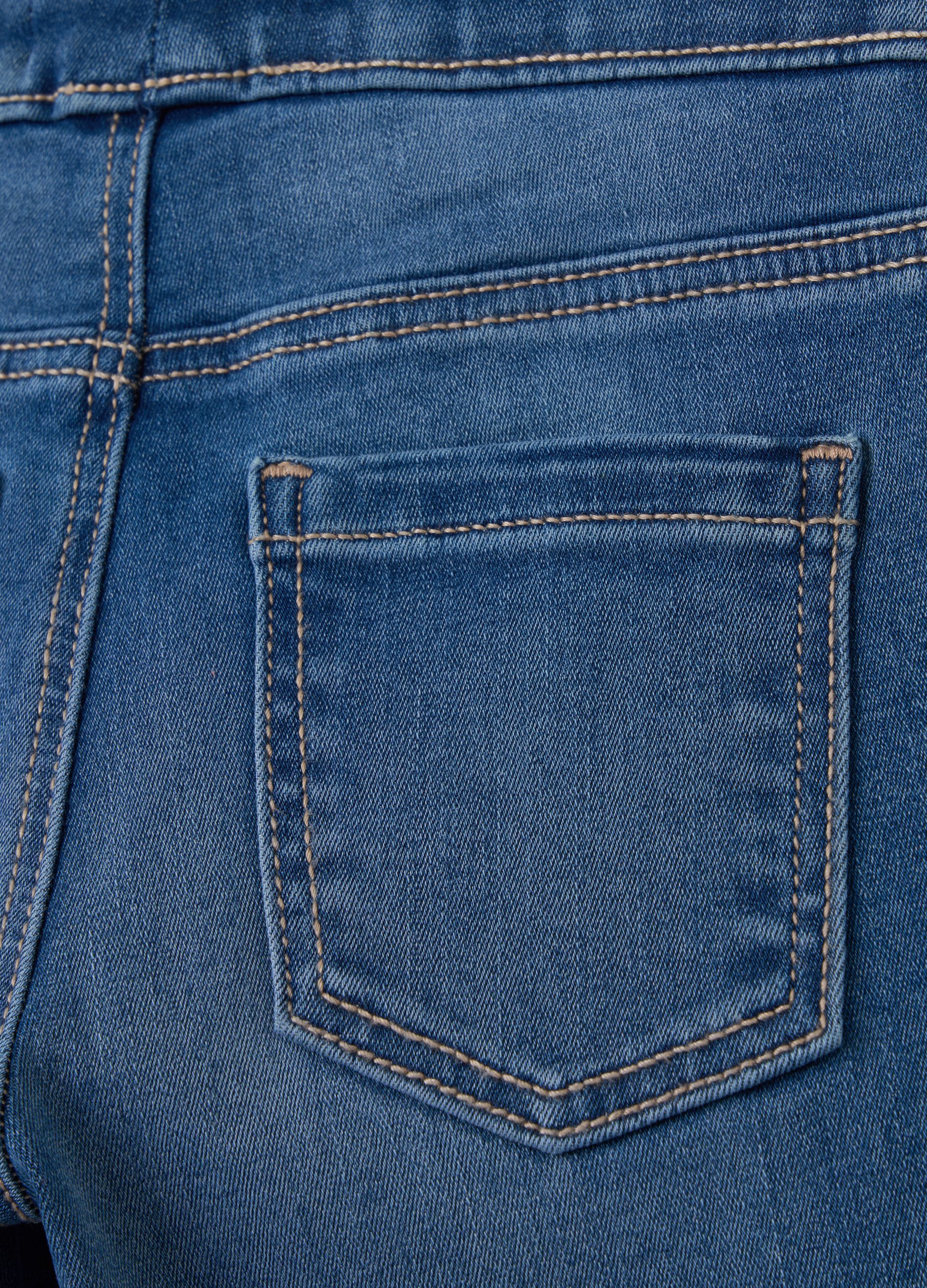 Flare-fit jeggings with pockets