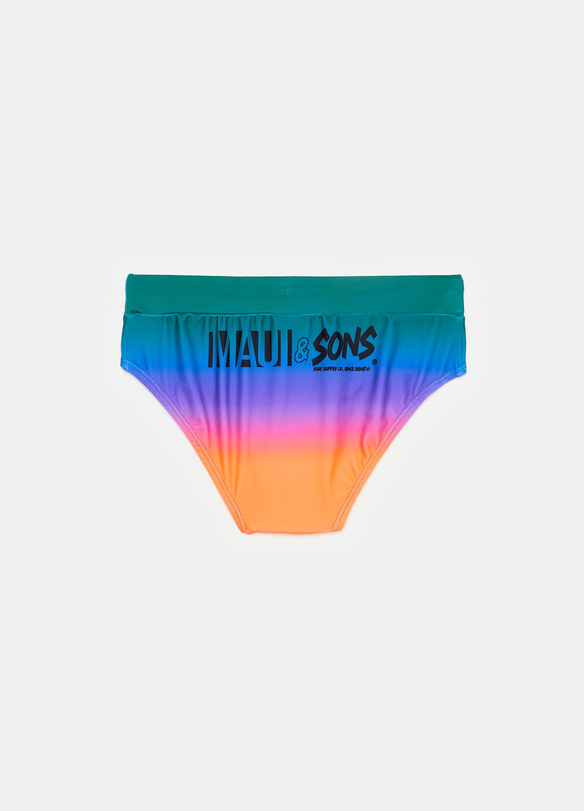 Costume slip degrade con stampa