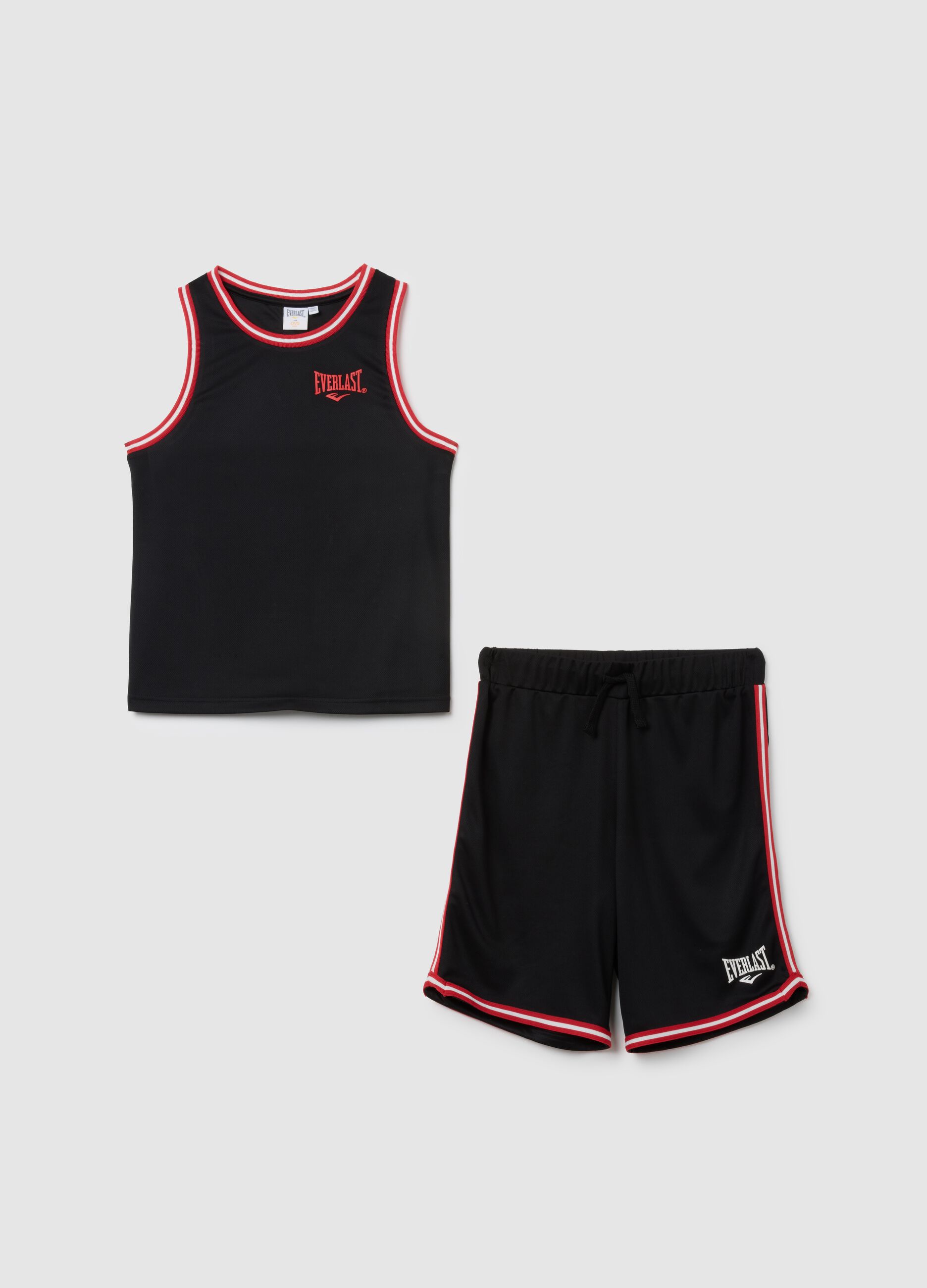 Boys' black fabric sports outfit