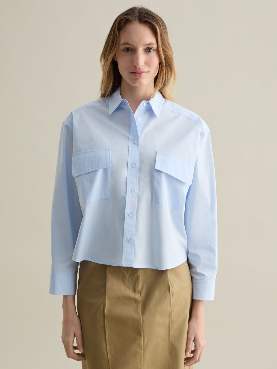 Poplin shirt with pockets_0
