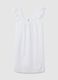 White Pure Cotton Women's Dress with Ruffles_4