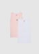 Girls' pure cotton multicolor vest twin pack_0