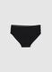 Black Stretch Cotton Girls' Briefs_0