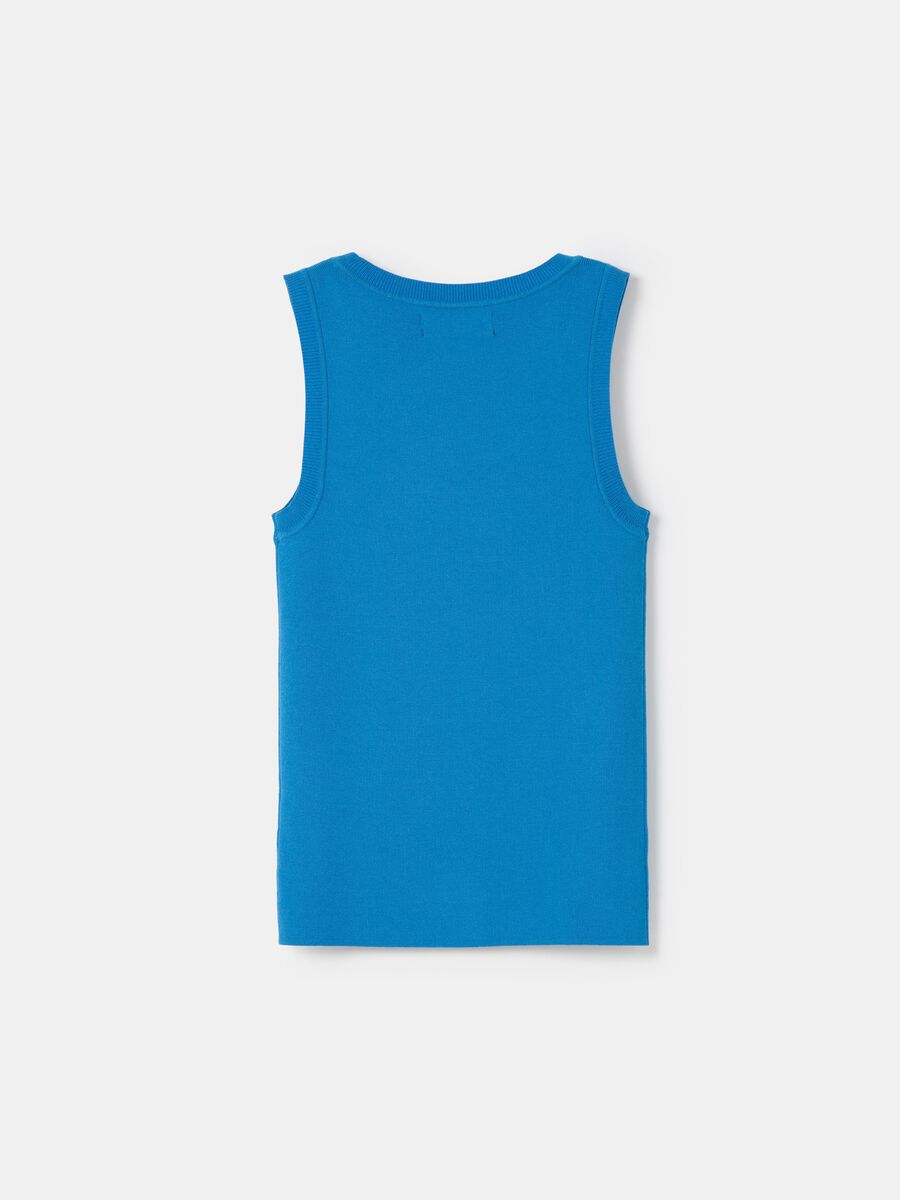 Ribbed tank top with round neckline_4