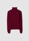 Red high-neck jumper in viscose-wool blend, regular fit_1