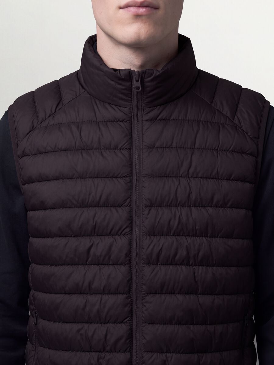 Gilet Ultralight viola imbottito con zip_3