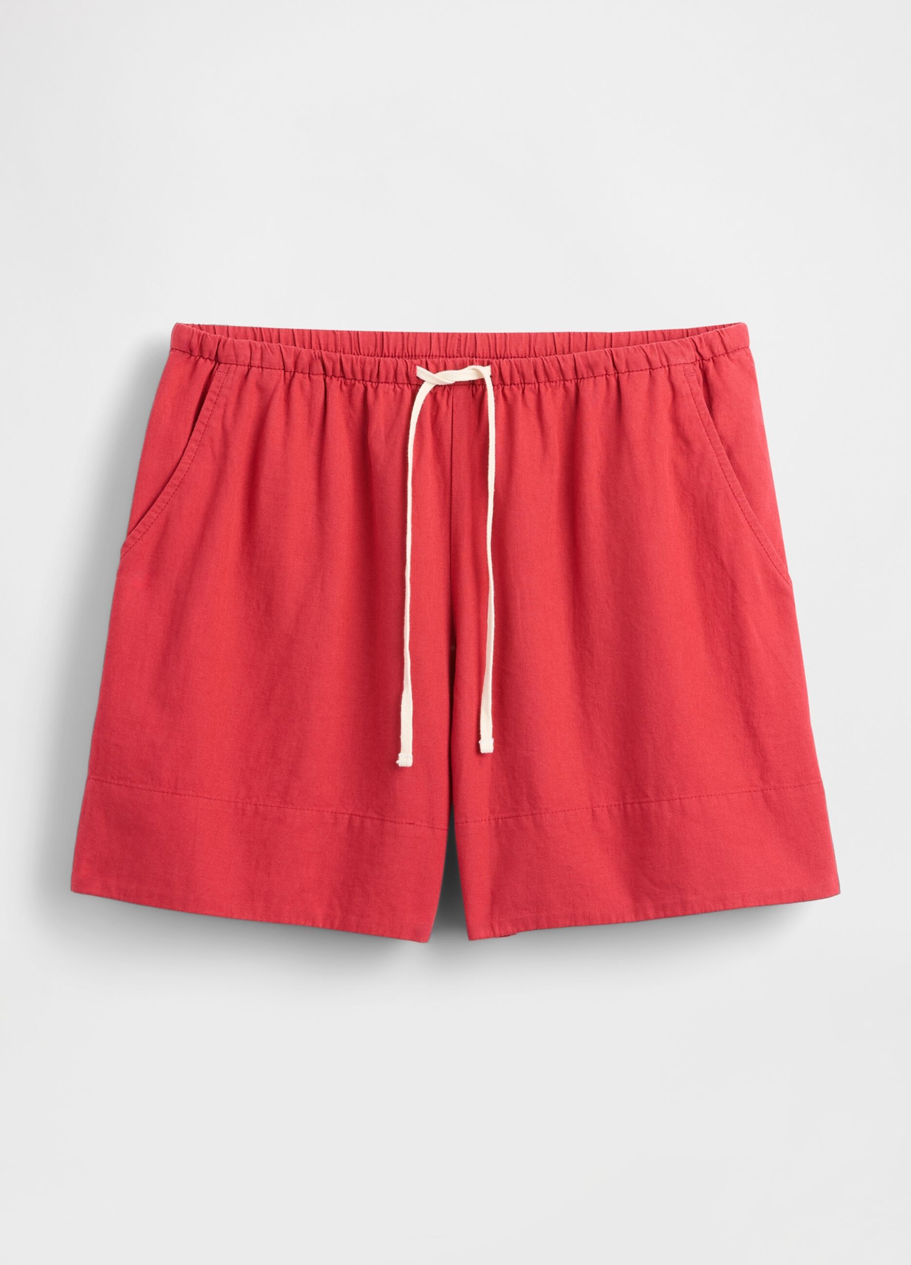 Shorts in misto lino e viscosa