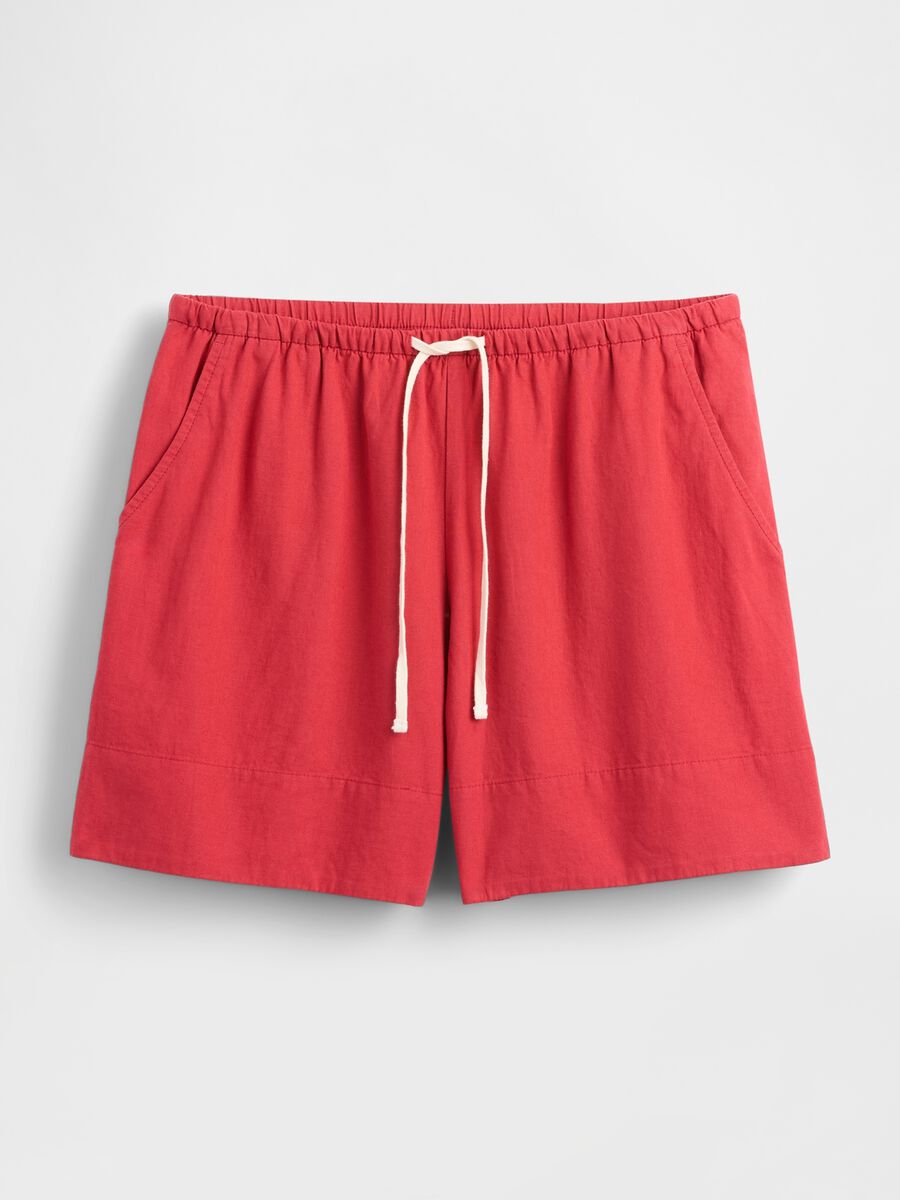 Linen and viscose blend shorts_5