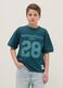 Boy's oversized green pure cotton t-shirt with print_0