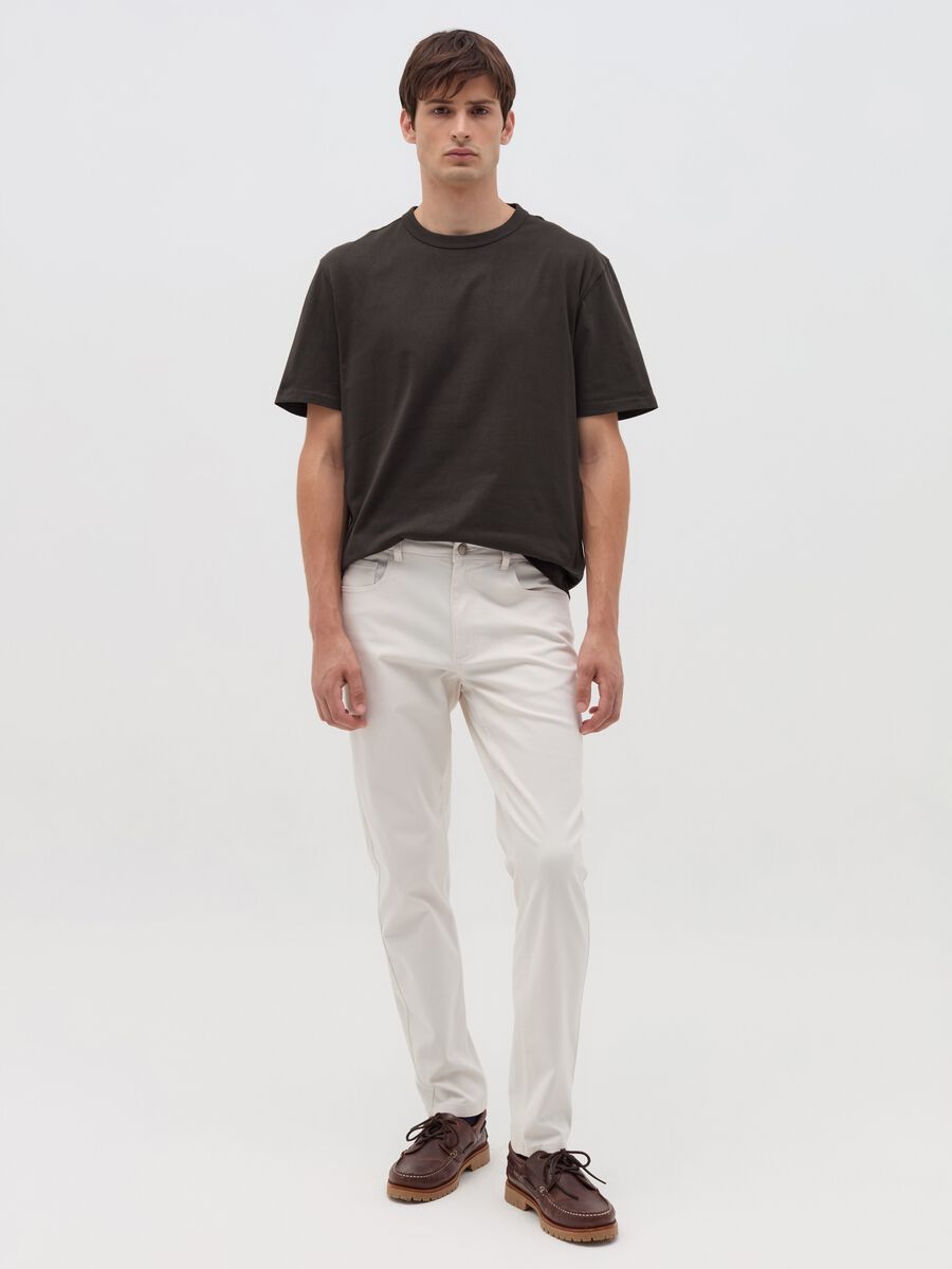 Cotton T-shirt with round neck_1