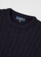 Blue Crew Neck Wool Blend Jumper_5