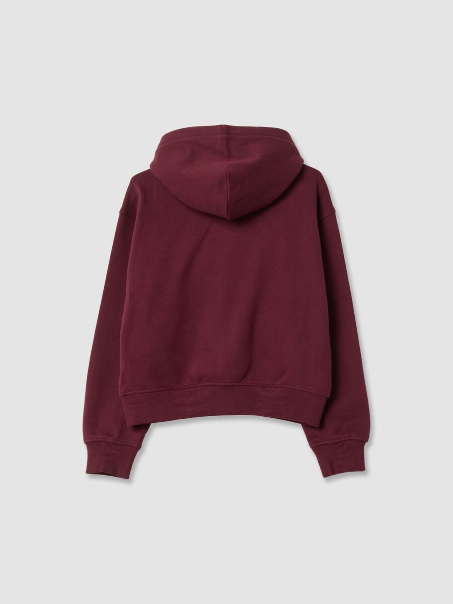 Purple hoodie in pure organic cotton, regular fit_2