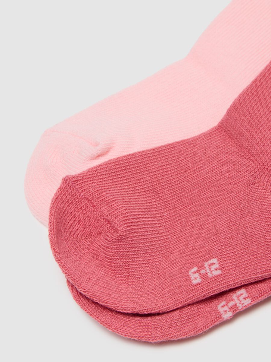 Pink long socks for girls_2