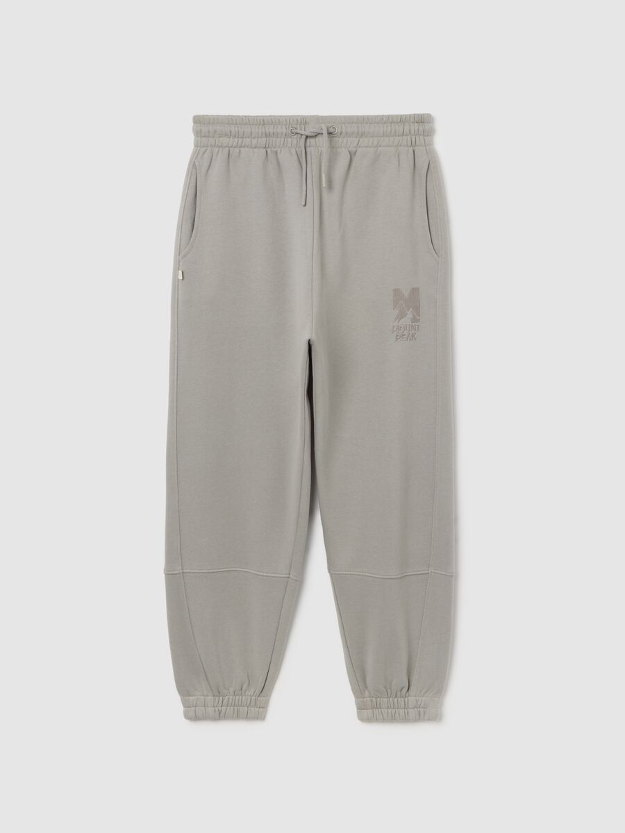 Pantaloni grigi jogger in cotone_0