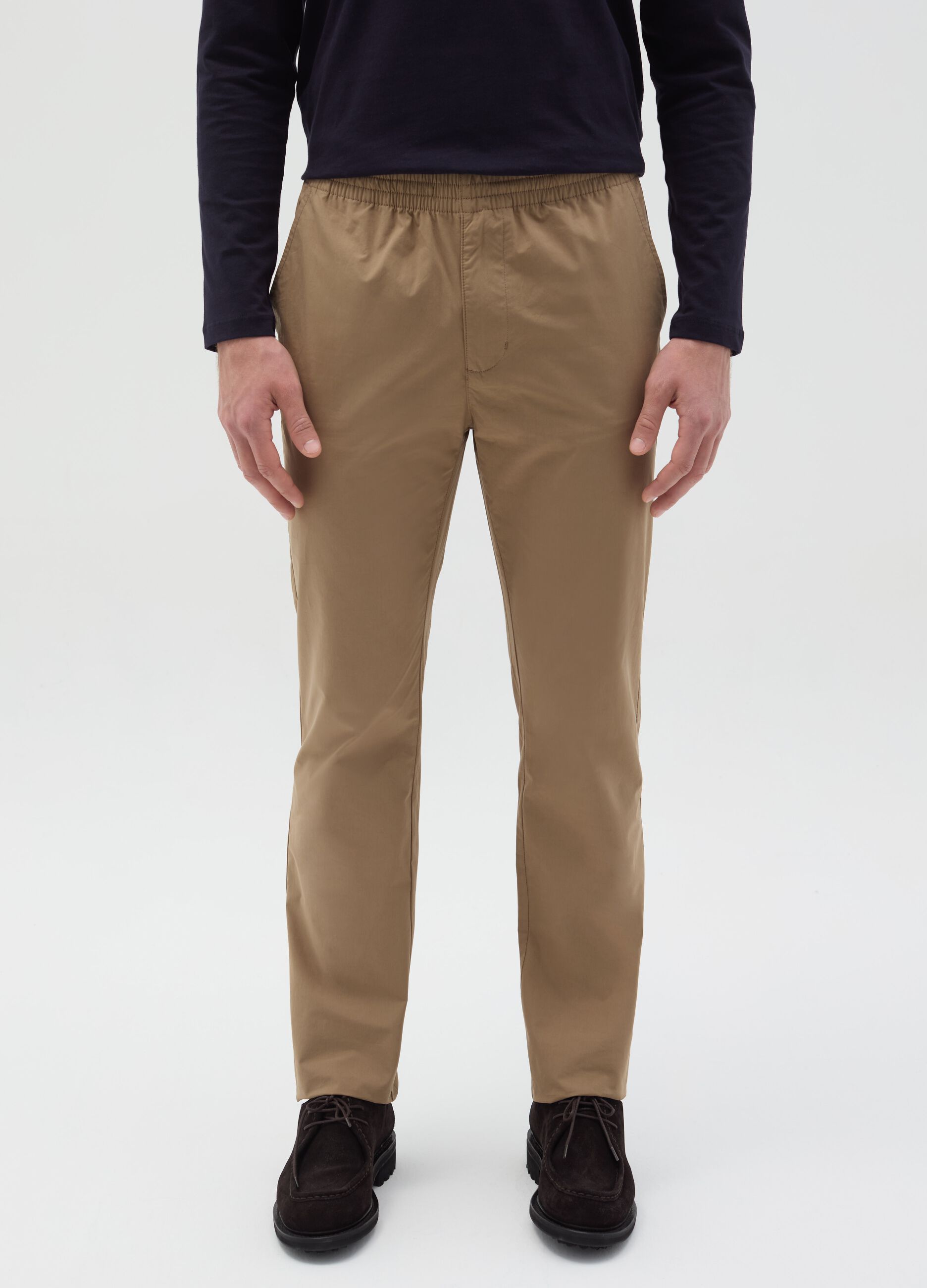 Chino joggers in cotton