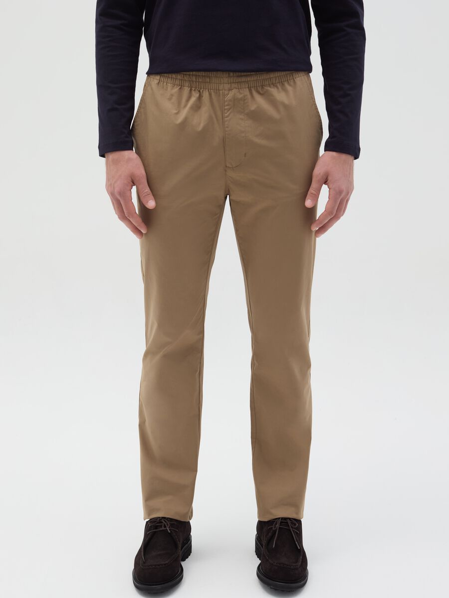Chino joggers in cotton_1
