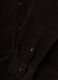 Camicia marrone in puro cotone a coste regular fit_1