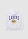 Girls' White Lakers Cotton Blend Oversized Hoodie_4