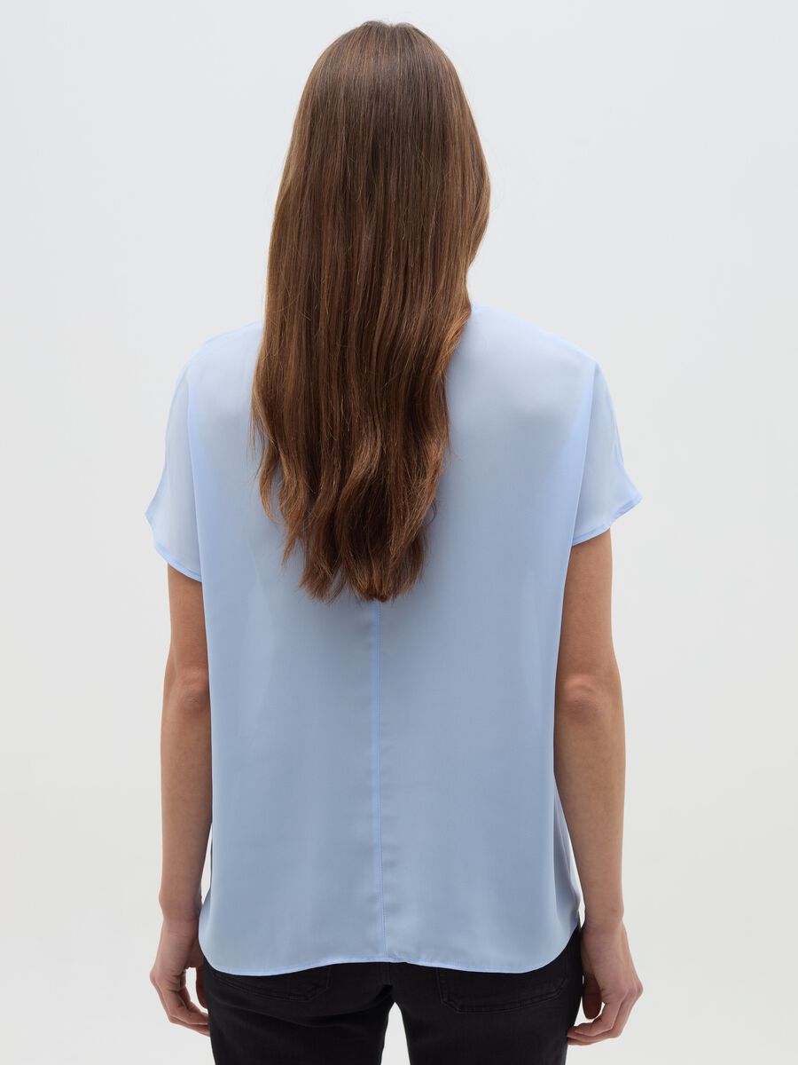 Solid colour blouse in crêpe_2