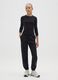 Girls' black pure cotton jogger trousers regular fit_0