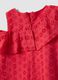 Girls' Relaxed Fit Red Cotton Dress with Embroidery_3