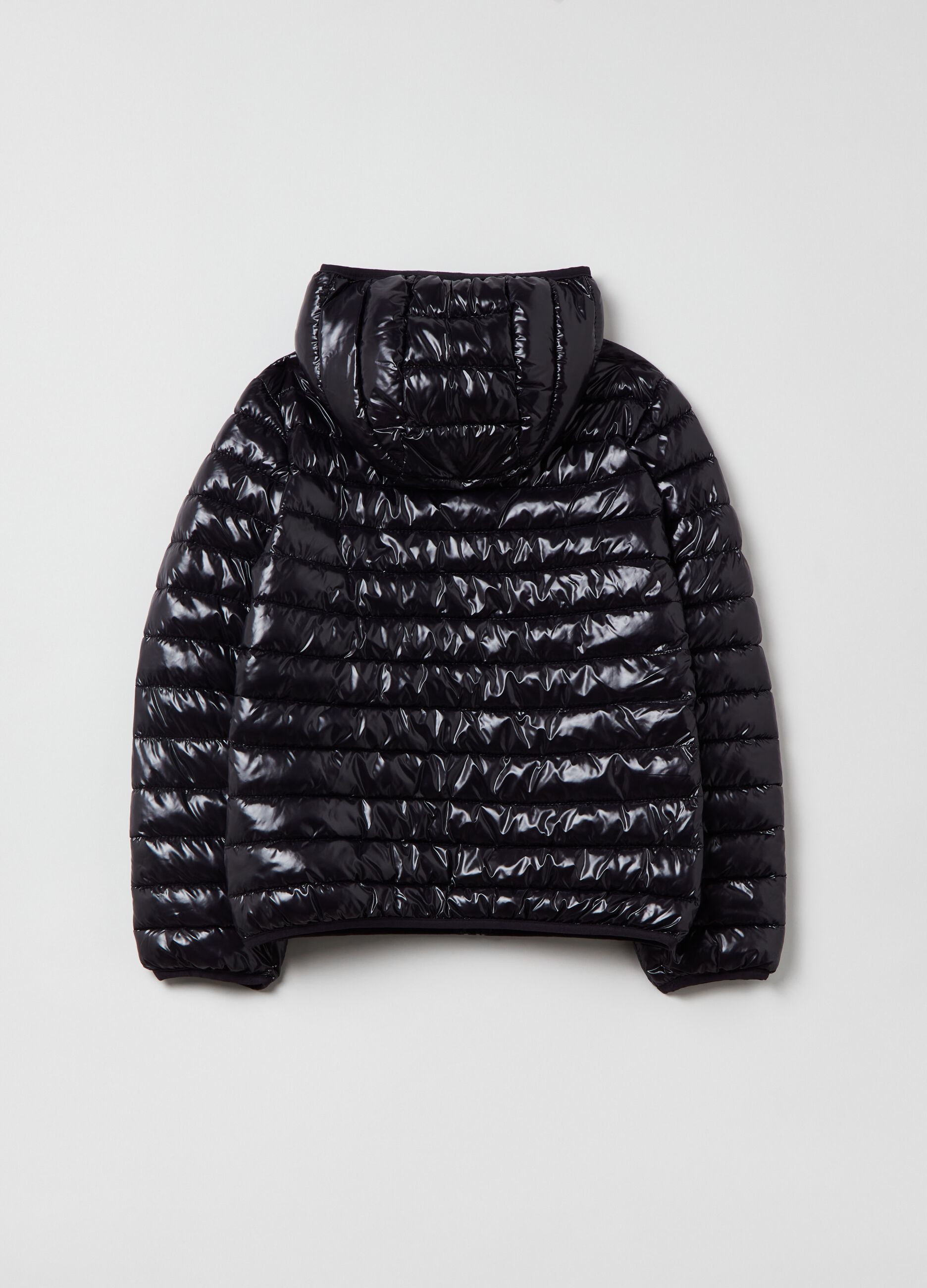 Ultralight quilted down jacket with hood