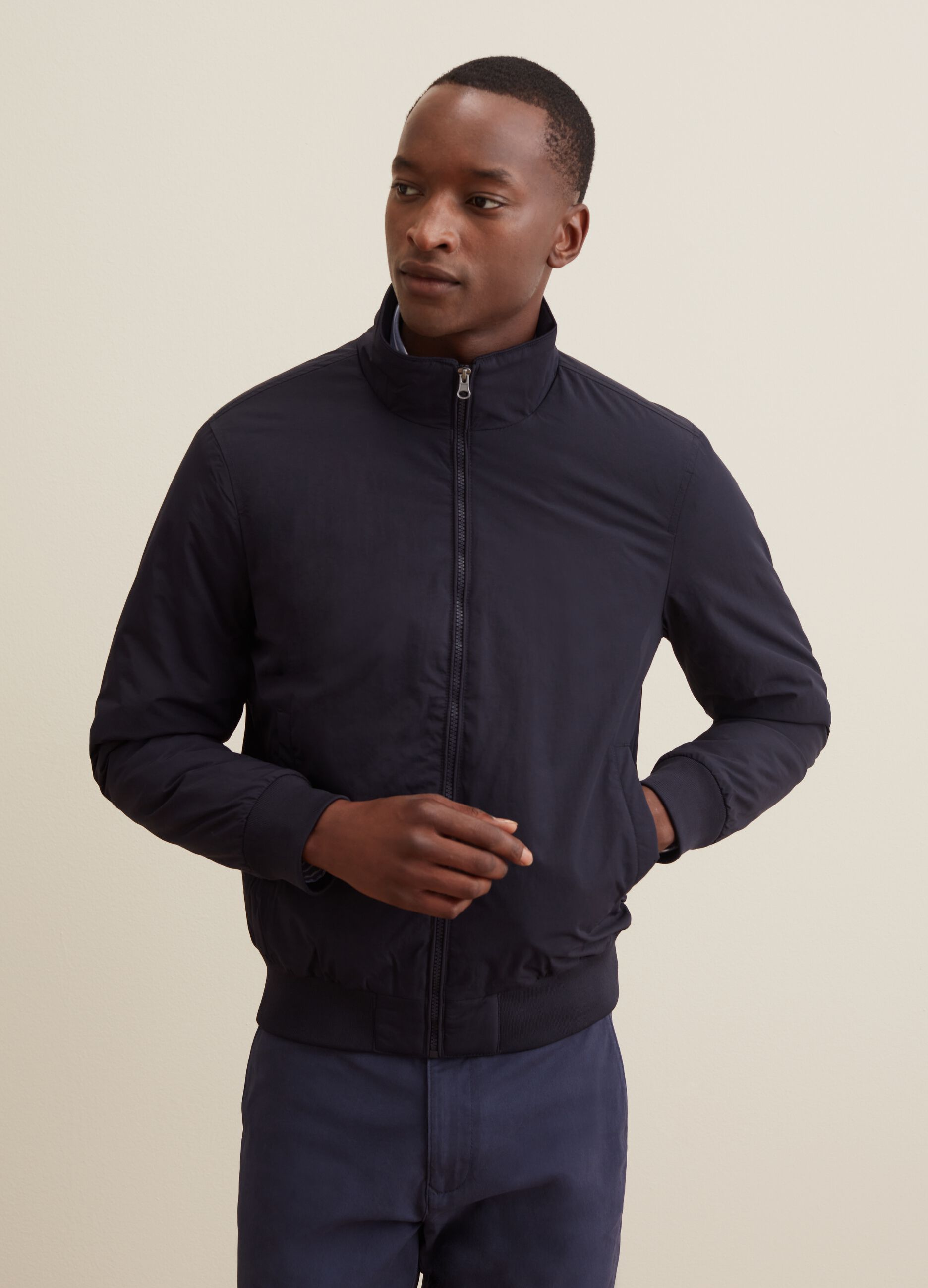 Bomber full-zip a collo alto
