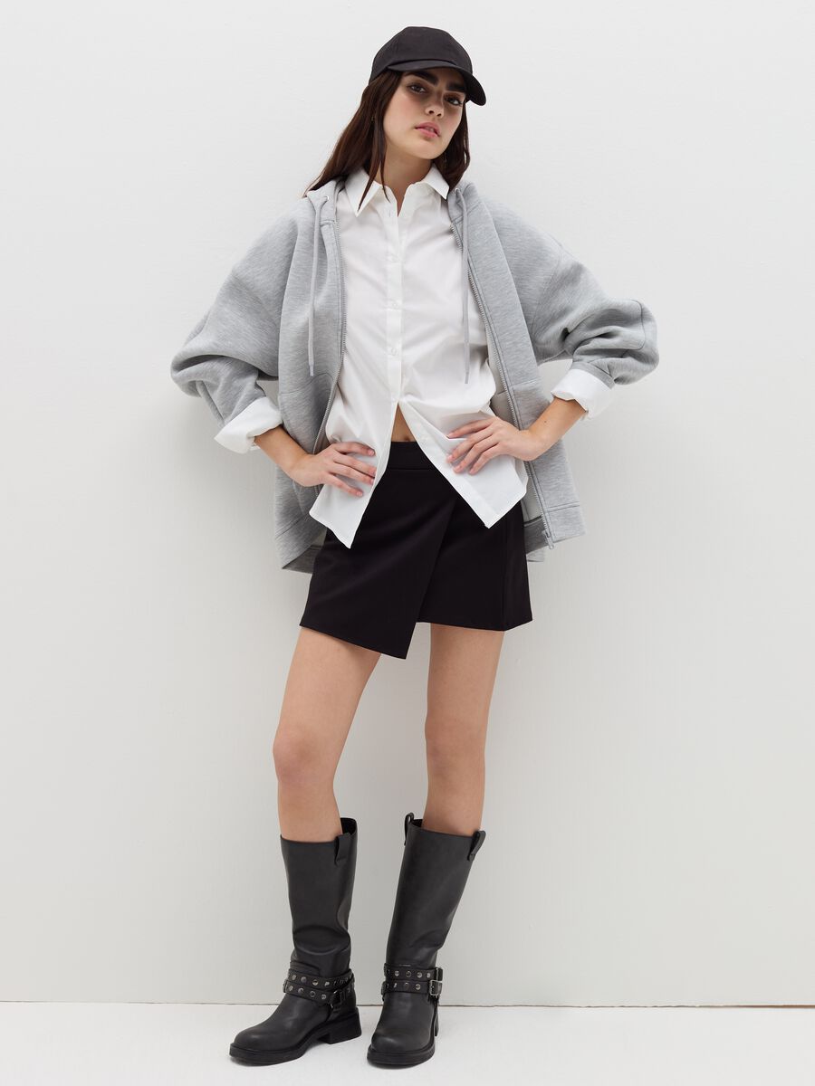 Oversized sweatshirt with hood and zip_1