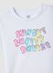 Girls' white pure cotton t-shirt regular fit with print_2