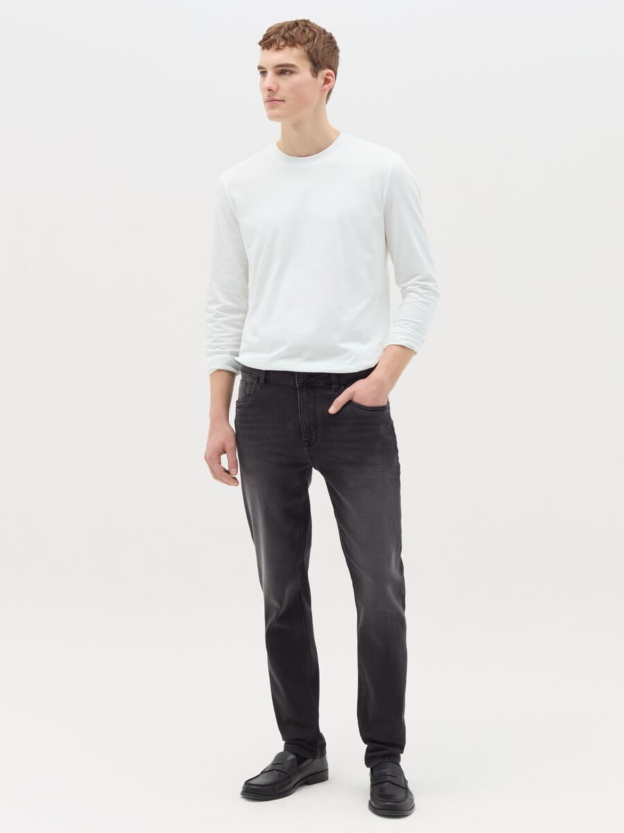 Skinny-fit jeans with fading_0