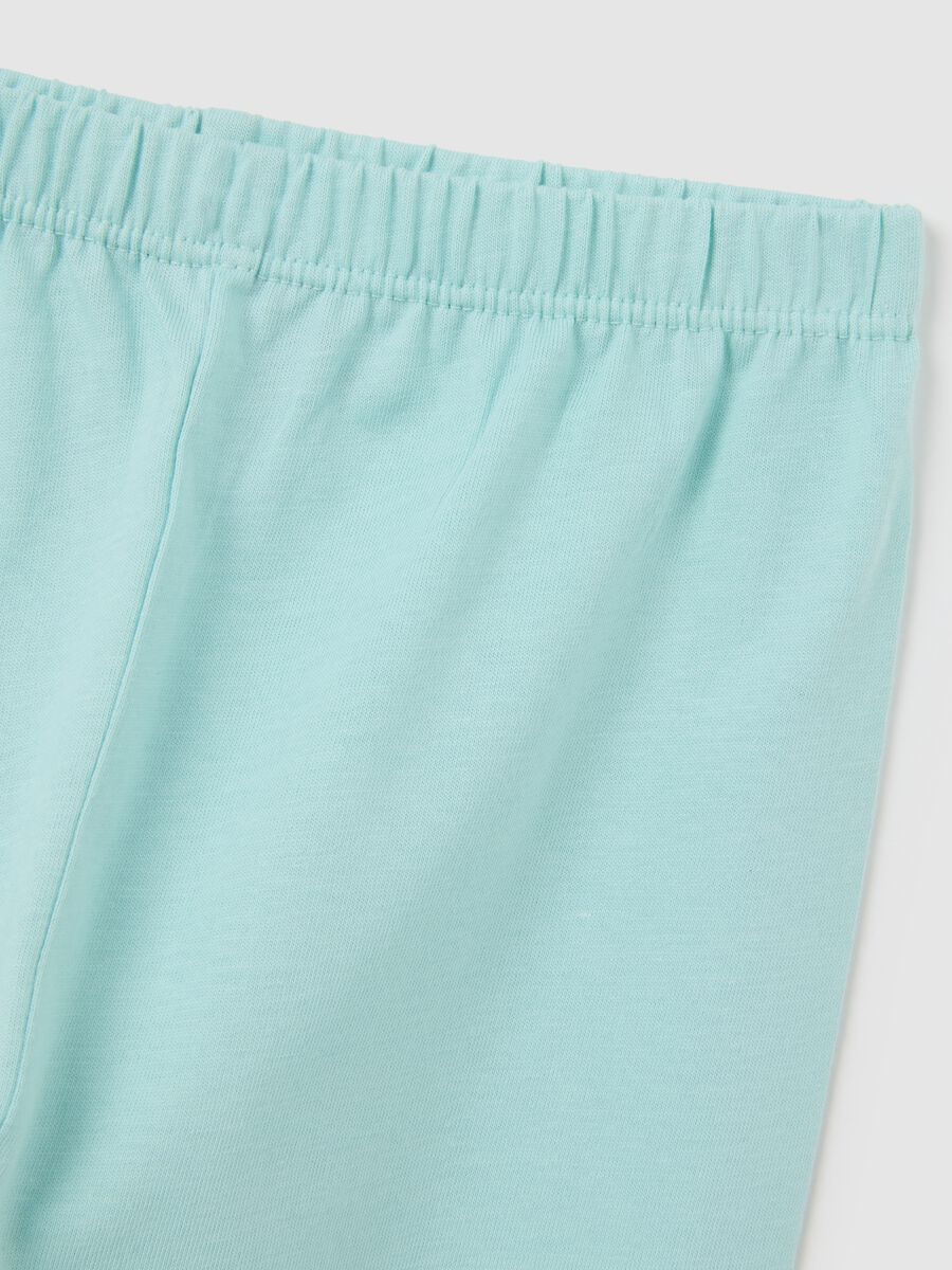 Children's Green Pure Cotton Pajama Set_2
