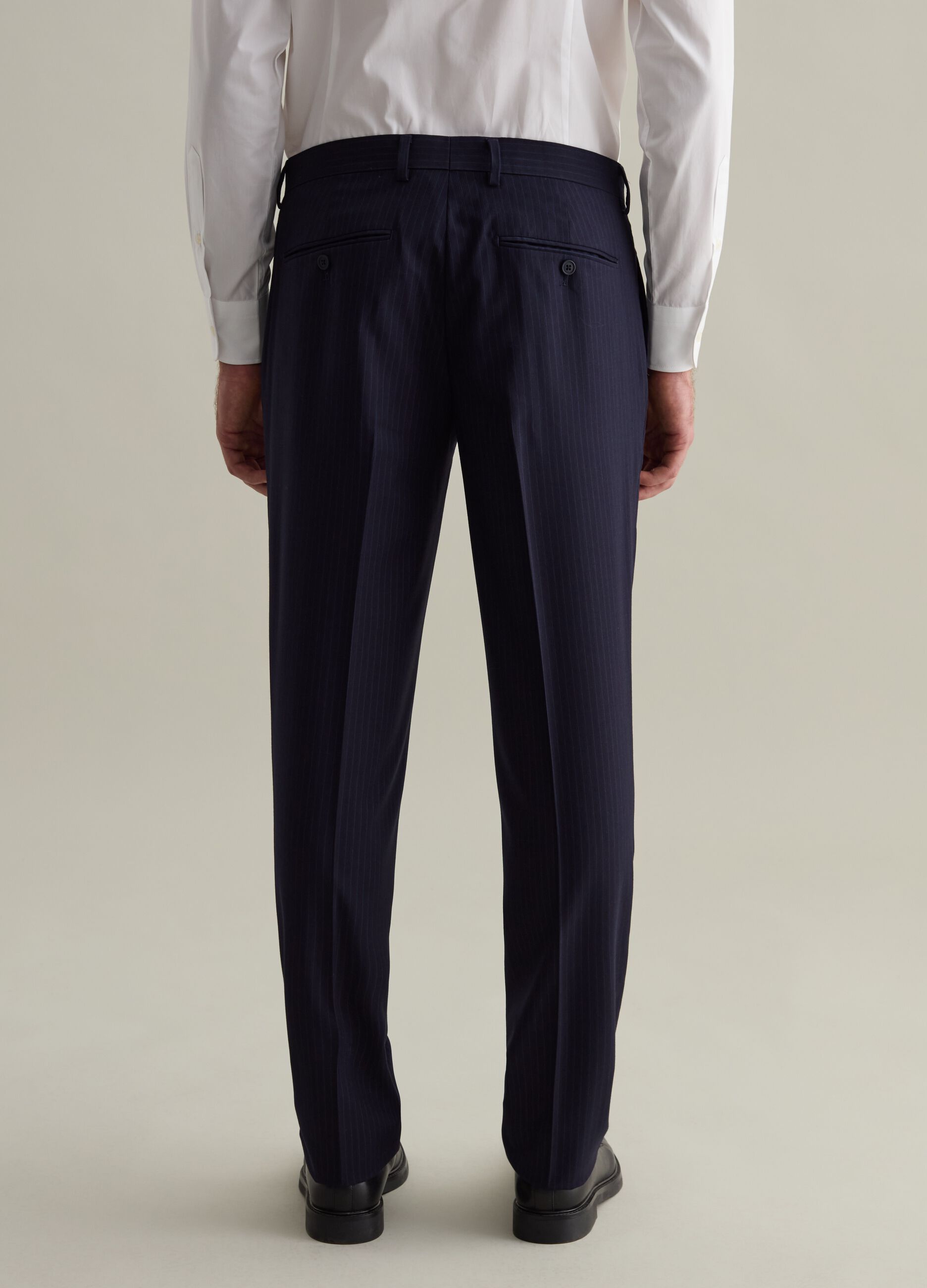Pantalone gessato regular fit con pinces Blu scuro PIOMBO da Uomo OVS