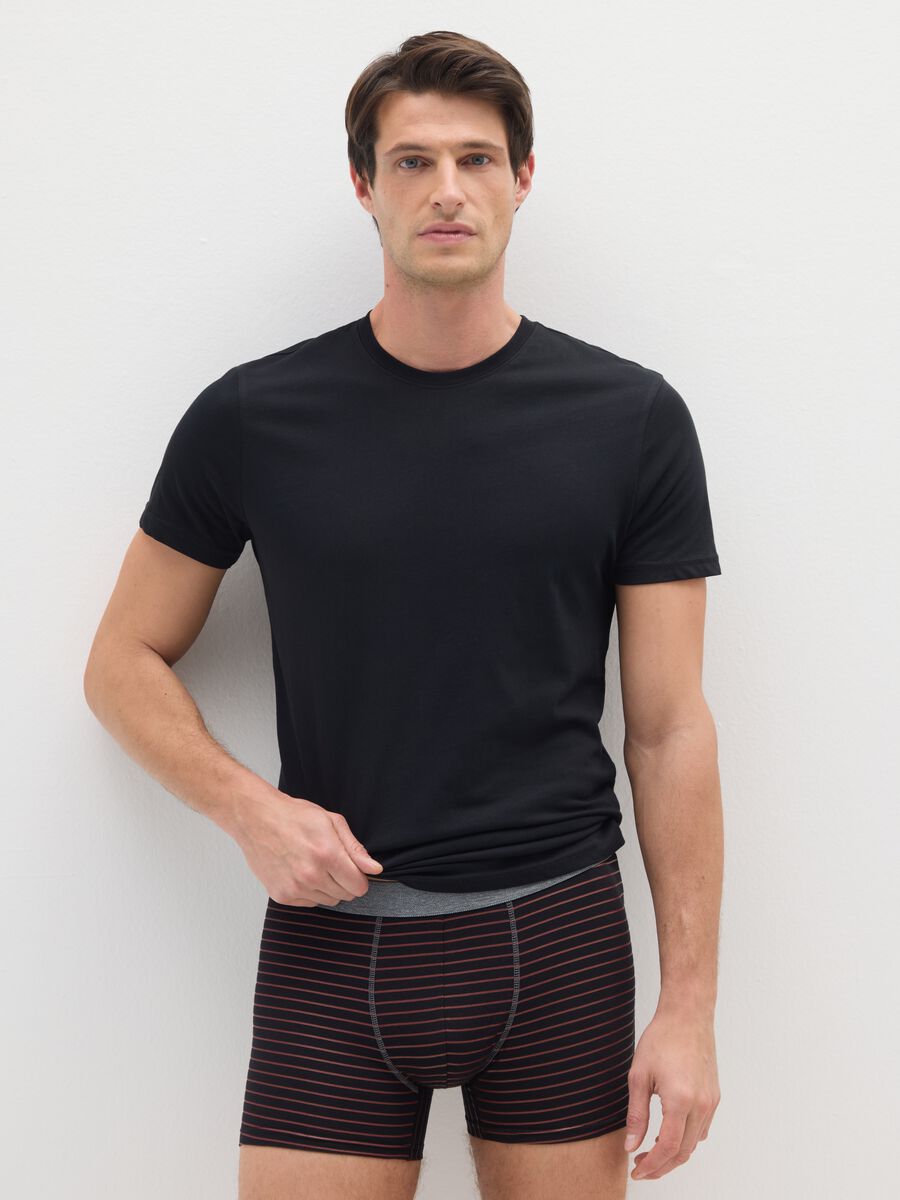 Tripack of multi-colour stretch cotton regular fit boxers_0