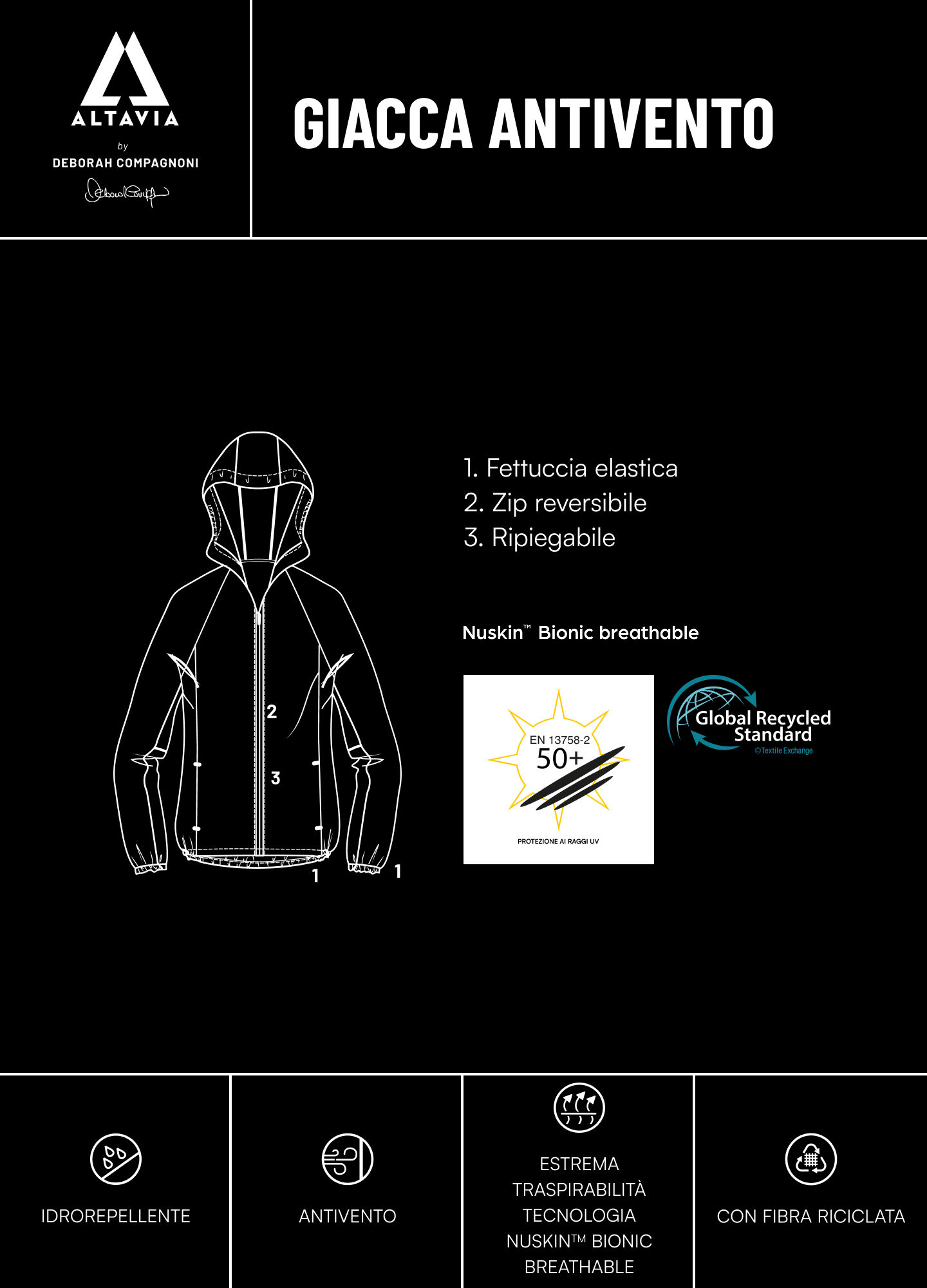 ALTAVIA WIND JACKET WITH DEBORAH COMPAGNONI