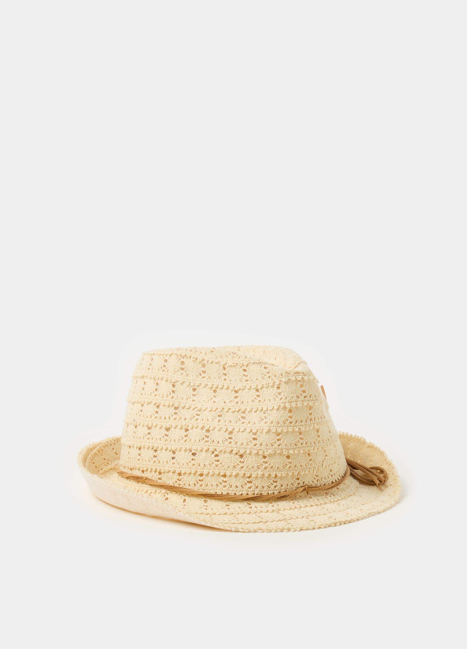 Ovs Cappello trilby con lavorazione traforata