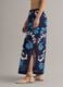 Blue pure cotton sarong with decorative print_3