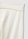 White wide leg stretch cotton jogger trousers_1