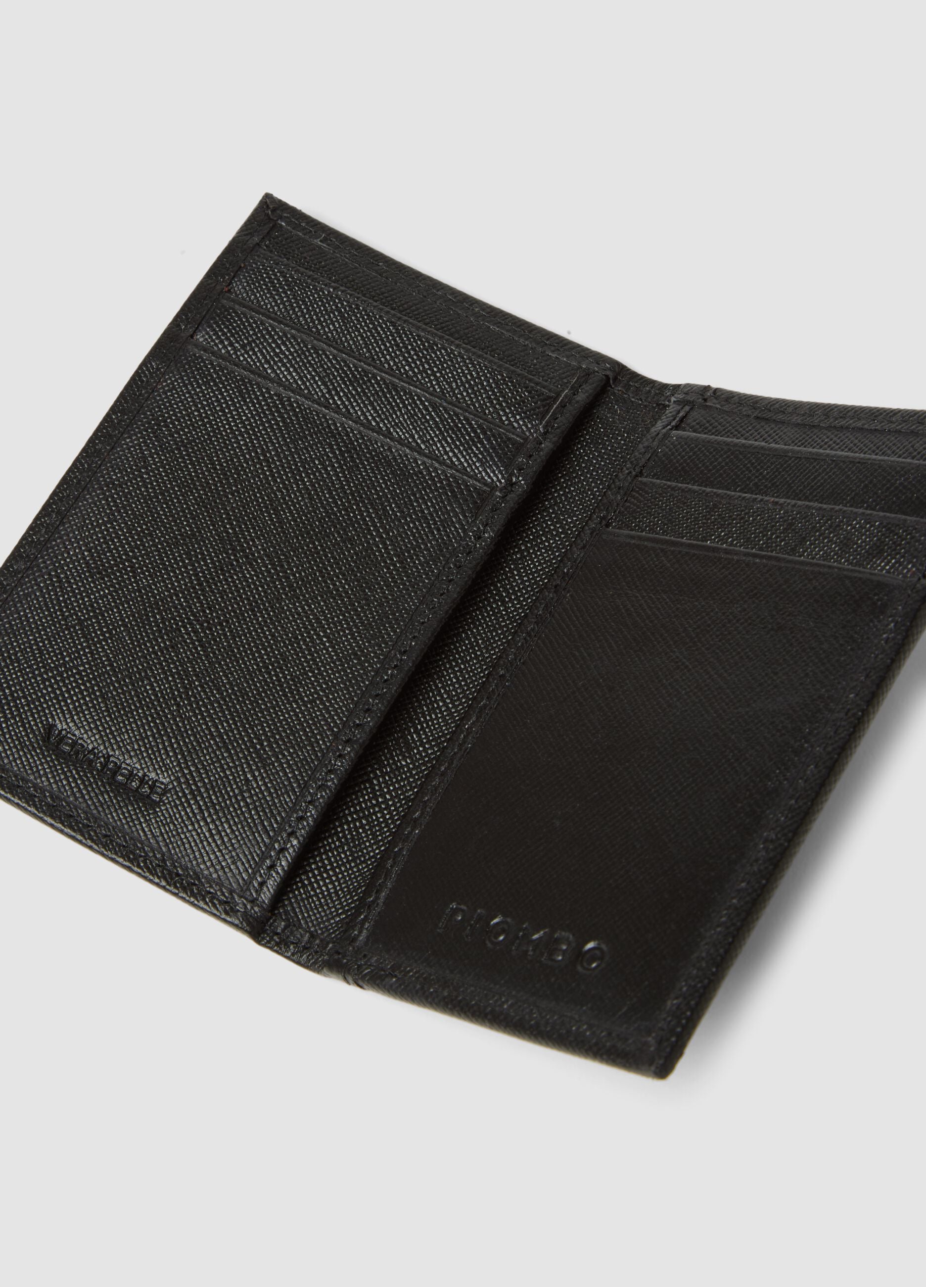 Black genuine leather wallet