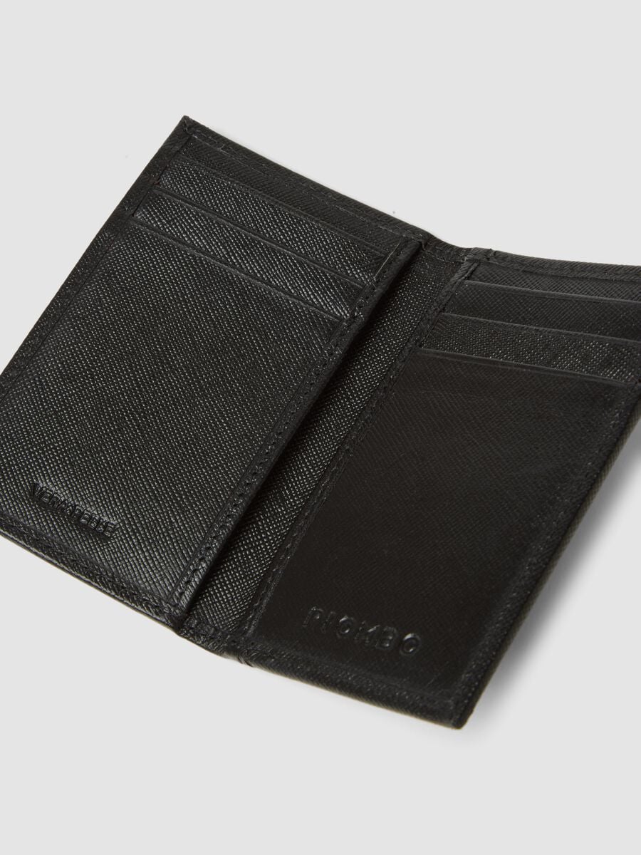 Black genuine leather wallet_2