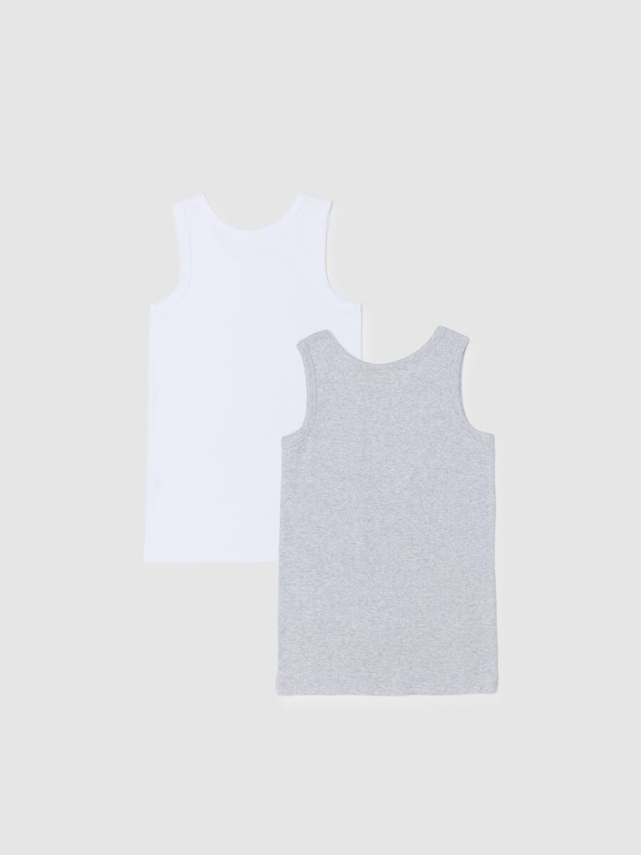 Bipack multicolour vest tops for boys in pure cotton regular fit_1